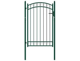 Groene Stalen Poort met Gebogen Bovenkant - 35% Korting