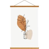 Houten Posterhanger Teak 21 cm | Magnetisch & Schadevrij