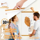 Houten Posterhanger Teak 21 cm | Magnetisch & Schadevrij