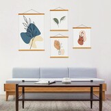 Houten Posterhanger Teak 21 cm | Magnetisch & Schadevrij