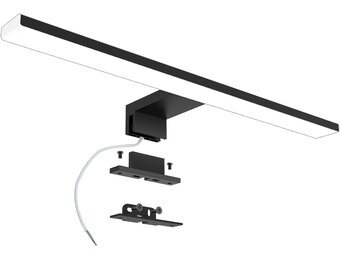 Zwarte LED Badkamerspiegellamp 40cm - Neutraal Wit & Waterdicht (28% Korting)