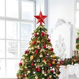 Rode Kunststof Ster Kerstboom piek 20 cm | 76% Korting