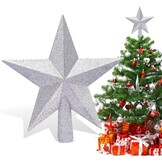 Rode Kunststof Ster Kerstboom piek 20 cm | 76% Korting
