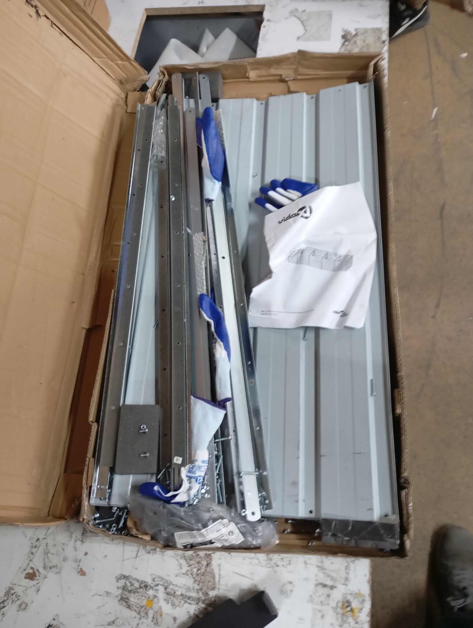 Verhoogde Plantenbak Staal Antraciet (480x80x77cm) - 59% Korting!