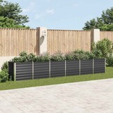 Verhoogde Plantenbak Staal Antraciet (480x80x77cm) - 59% Korting!