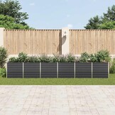 Verhoogde Plantenbak Staal Antraciet (480x80x77cm) - 59% Korting!