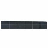 Verhoogde Plantenbak Staal Antraciet (480x80x77cm) - 59% Korting!