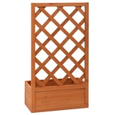 Houten plantenbak met latwerk 50x25x90 cm - 57% Korting