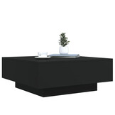 Moderne Salontafel 80x80 cm Spaanplaat Zwart - 34% Korting