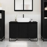 Zwart Eiken Wastafelkast 91x35x60cm - 34% Korting