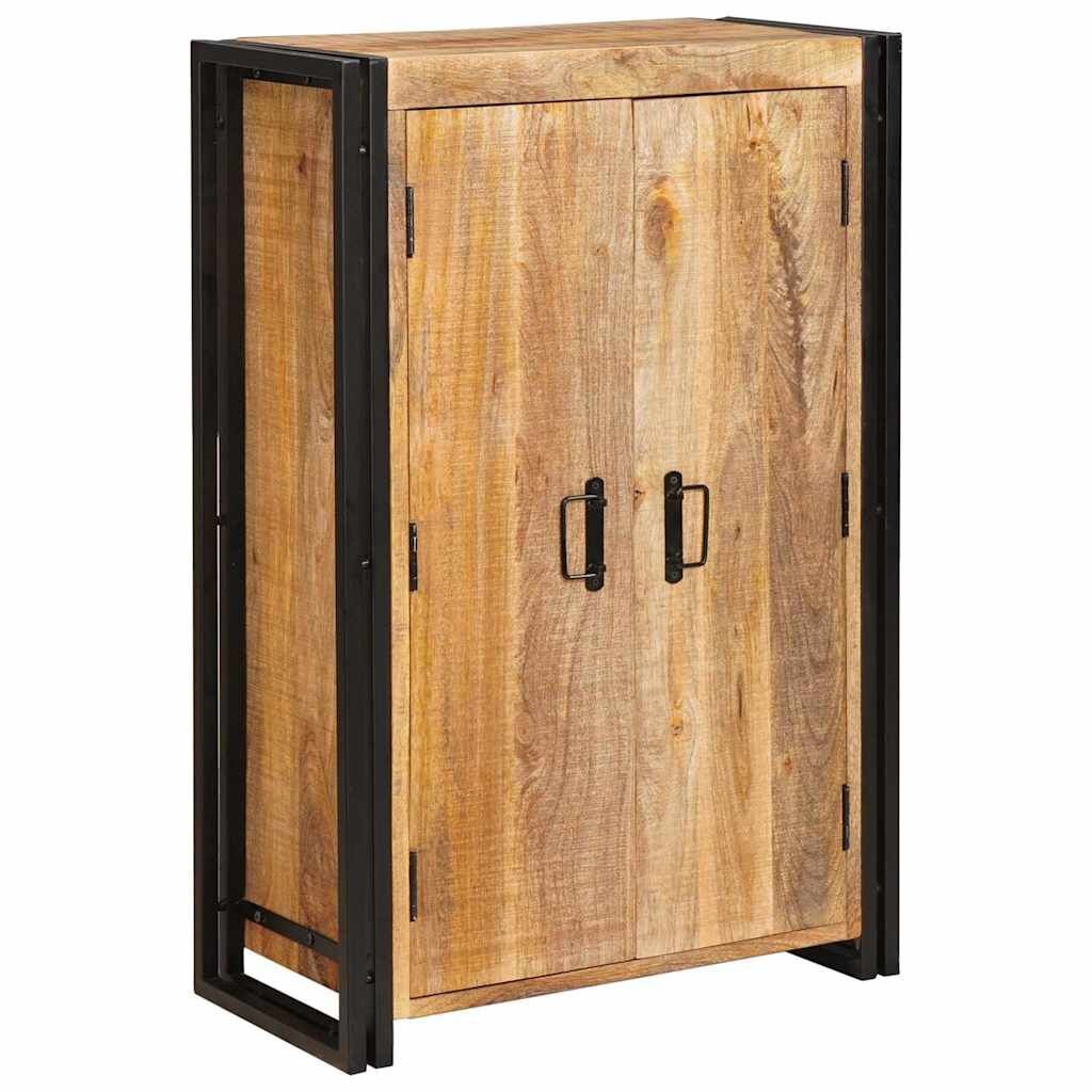 Highboard Massief Mangohout & Metaal - Bruin (55% Korting)