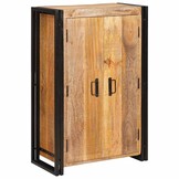 Highboard Massief Mangohout & Metaal - Bruin (55% Korting)
