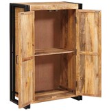 Highboard Massief Mangohout & Metaal - Bruin (55% Korting)