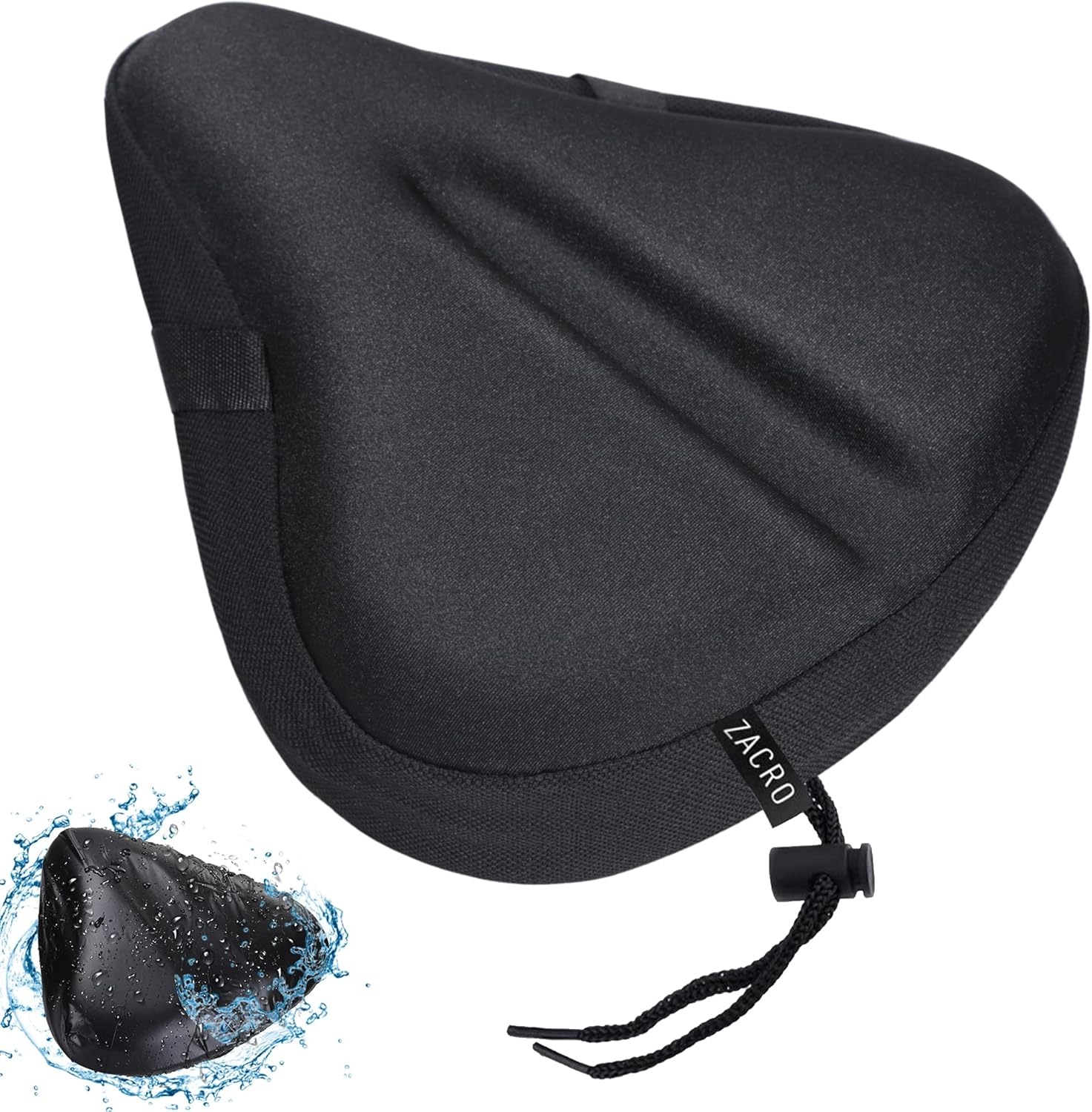 Comfortabele Gel Fietszadelhoes - 29x27 cm - Zwart - 33% Korting