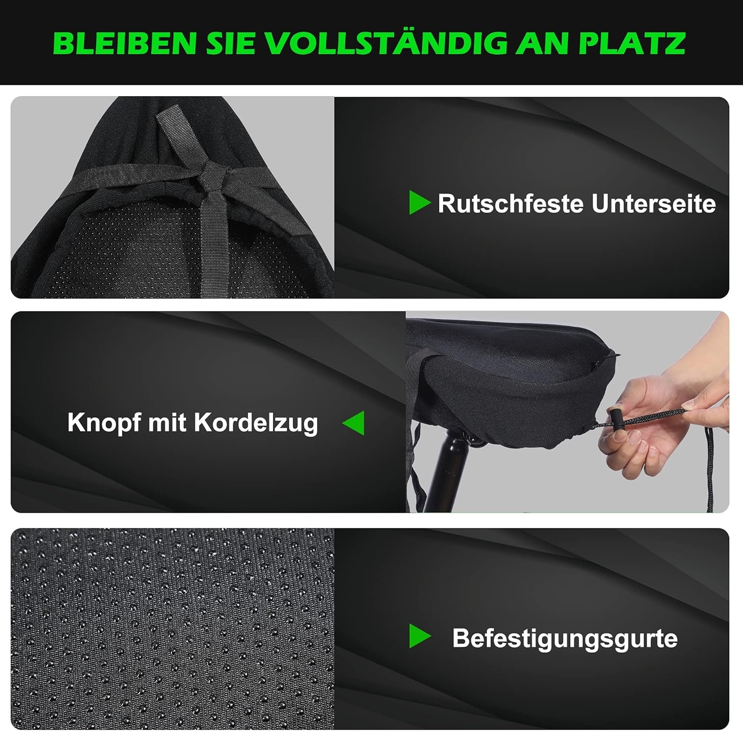 Comfortabele Gel Fietszadelhoes - 29x27 cm - Zwart - 33% Korting