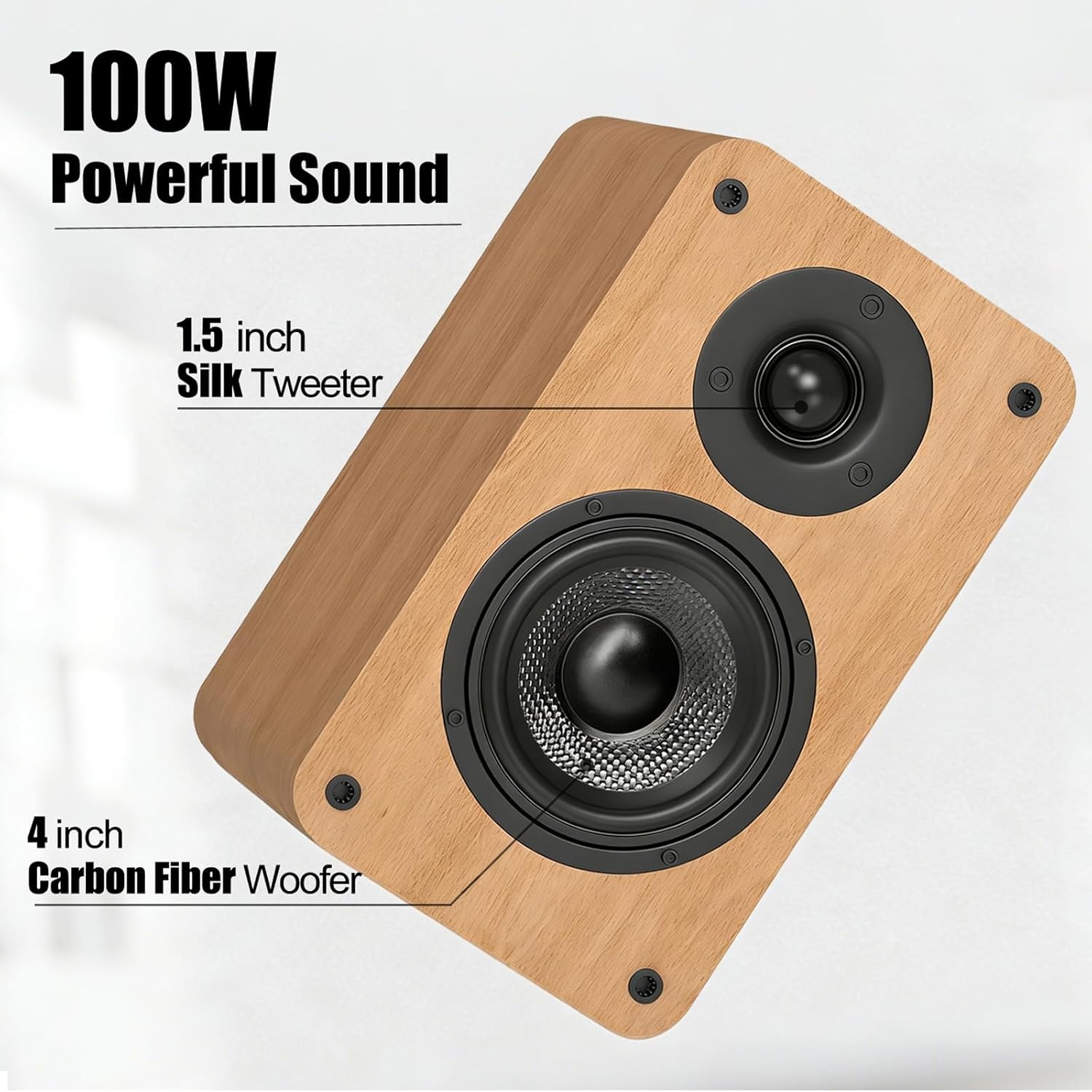 Actieve Boekenplank Luidsprekers LP-42X Geel - 100W RMS | 35% Korting
