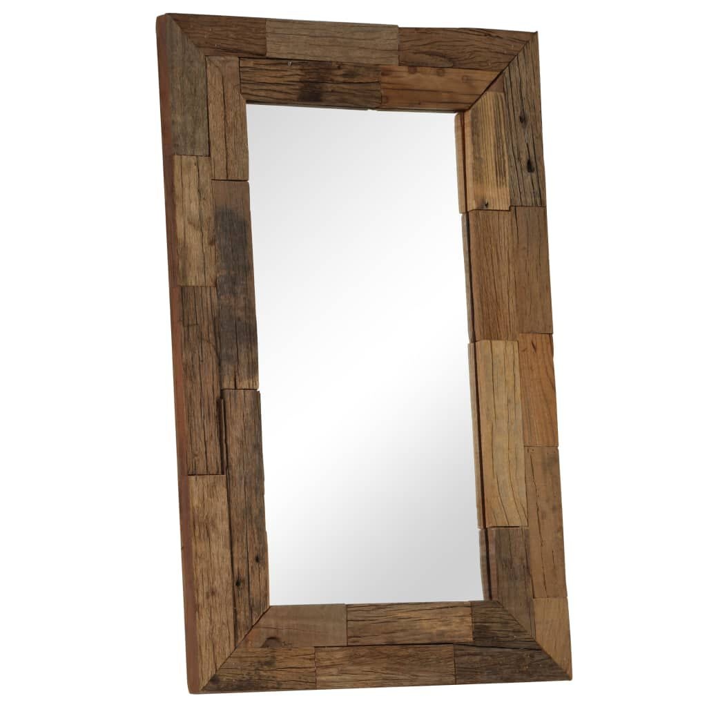 Spiegel 50x80cm massief gerecycled hout met 30% korting