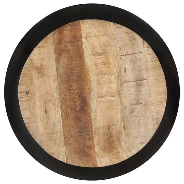 Salontafel Massief Mangohout & Zwart Metaal - 77% Korting