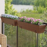 vidaXL Plantenbakken 2 Stuks Poly Rattan Bruin - 68% Korting