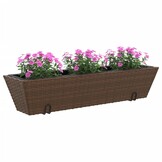 vidaXL Plantenbakken 2 Stuks Poly Rattan Bruin - 68% Korting