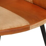 Bruine lederen fauteuil met voetenbank - 69% korting!