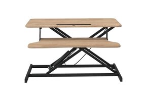 Verstelbaar Bureau 90x40 cm - Staal & Bewerkt Hout (30% Korting)