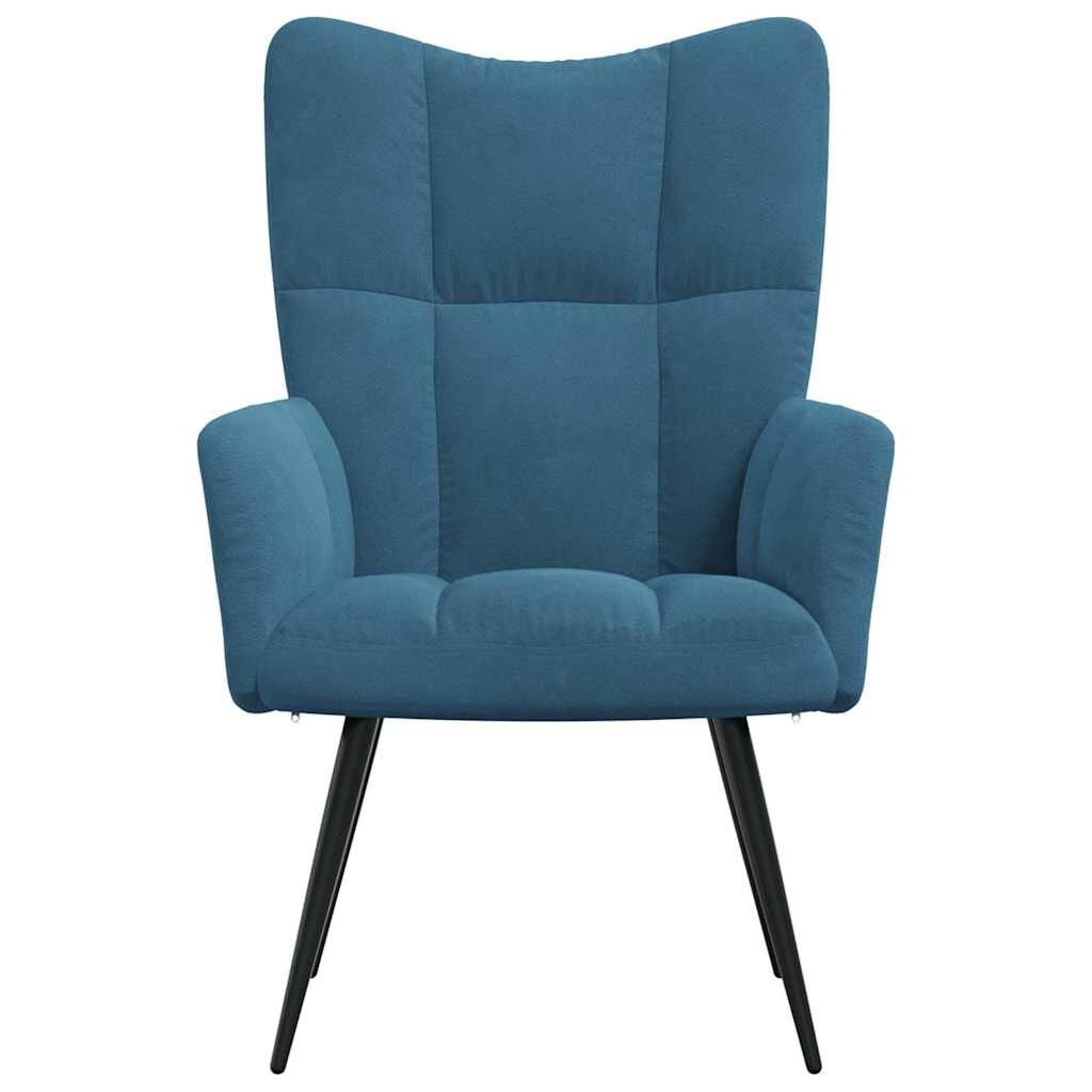 Luxe Relaxstoel Fluweel Blauw - 70% Korting
