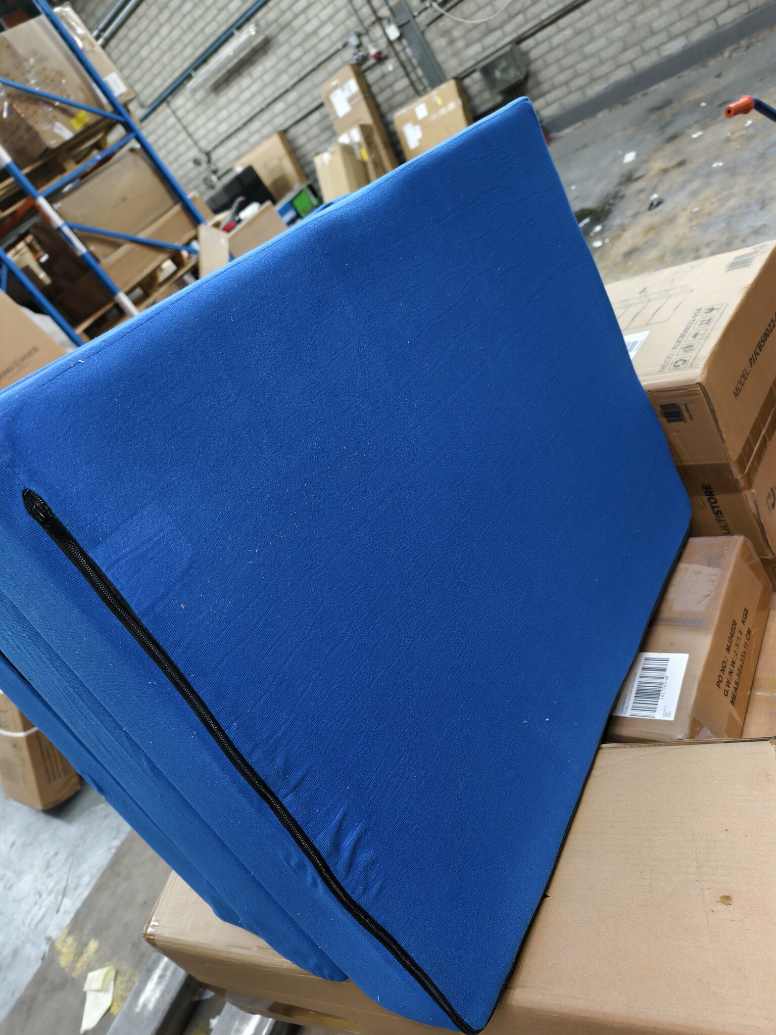 Opvouwbaar Matras 195x80x15 cm Navy Blue - 54% Korting