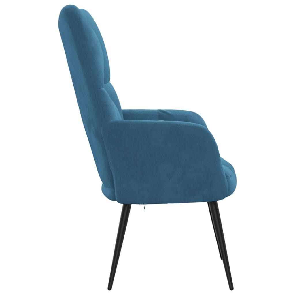 Luxe Relaxstoel Fluweel Blauw - 70% Korting
