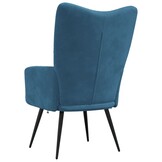 Luxe Relaxstoel Fluweel Blauw - 70% Korting