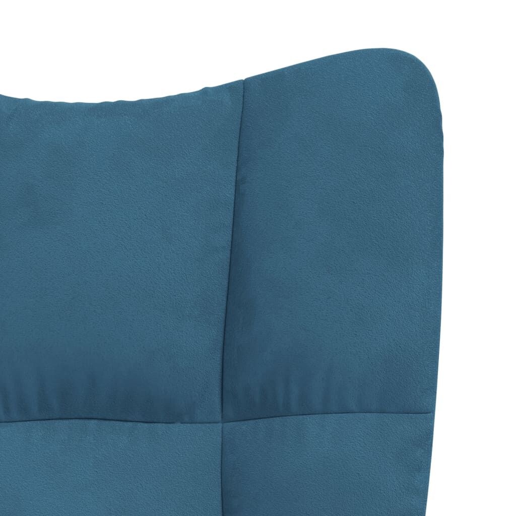 Luxe Relaxstoel Fluweel Blauw - 70% Korting