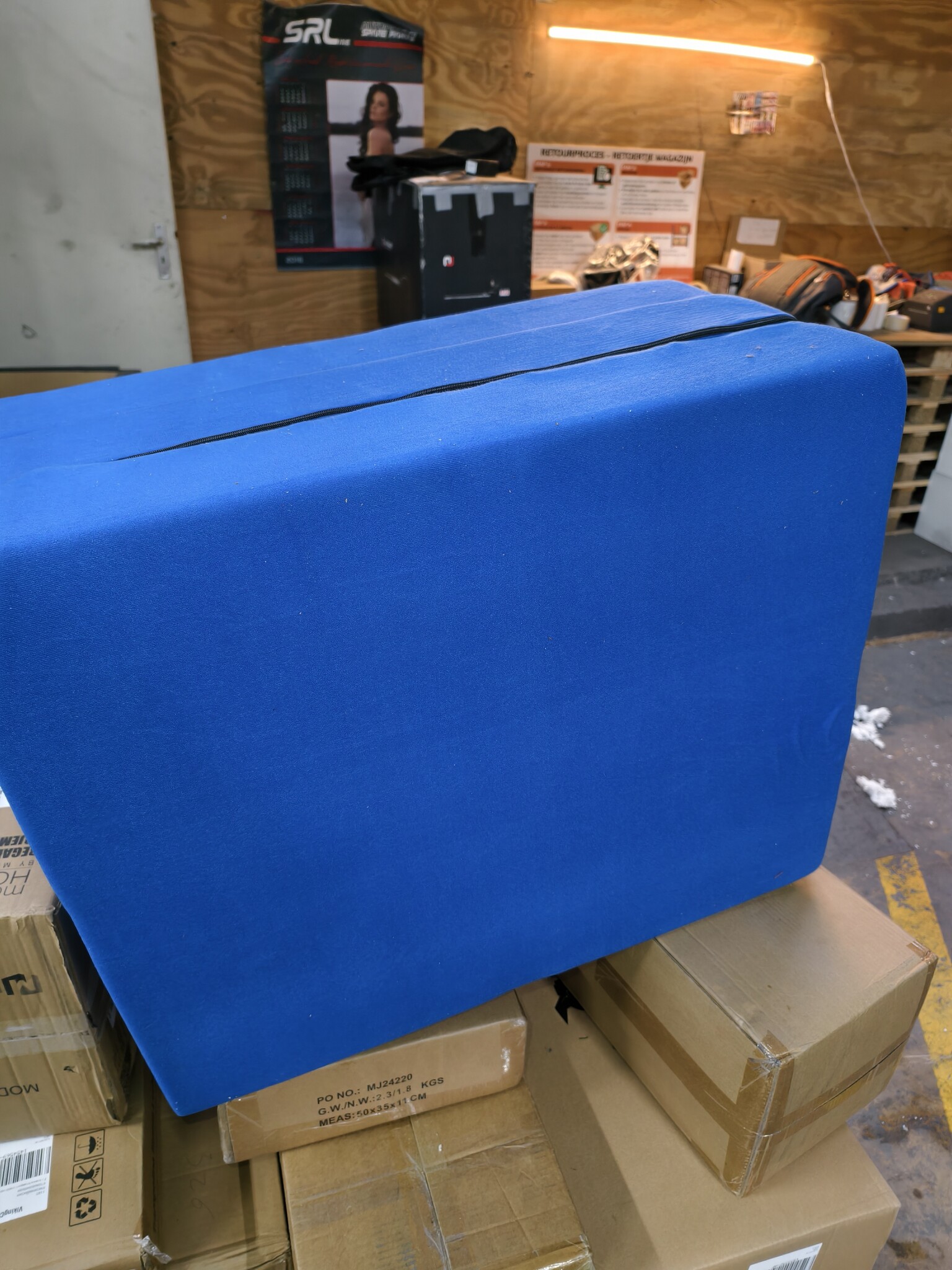 Opvouwbaar Matras 195x80x15 cm Navy Blue - 54% Korting