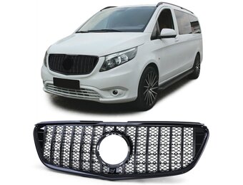 Sportgrille Mercedes Vito W447 (2014-2019) Zwart Glans - 49% Korting