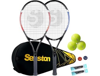 Beginners Tennisset Volwassen 68,5 cm | Lichtgewicht Carbonlegering | 29% Korting