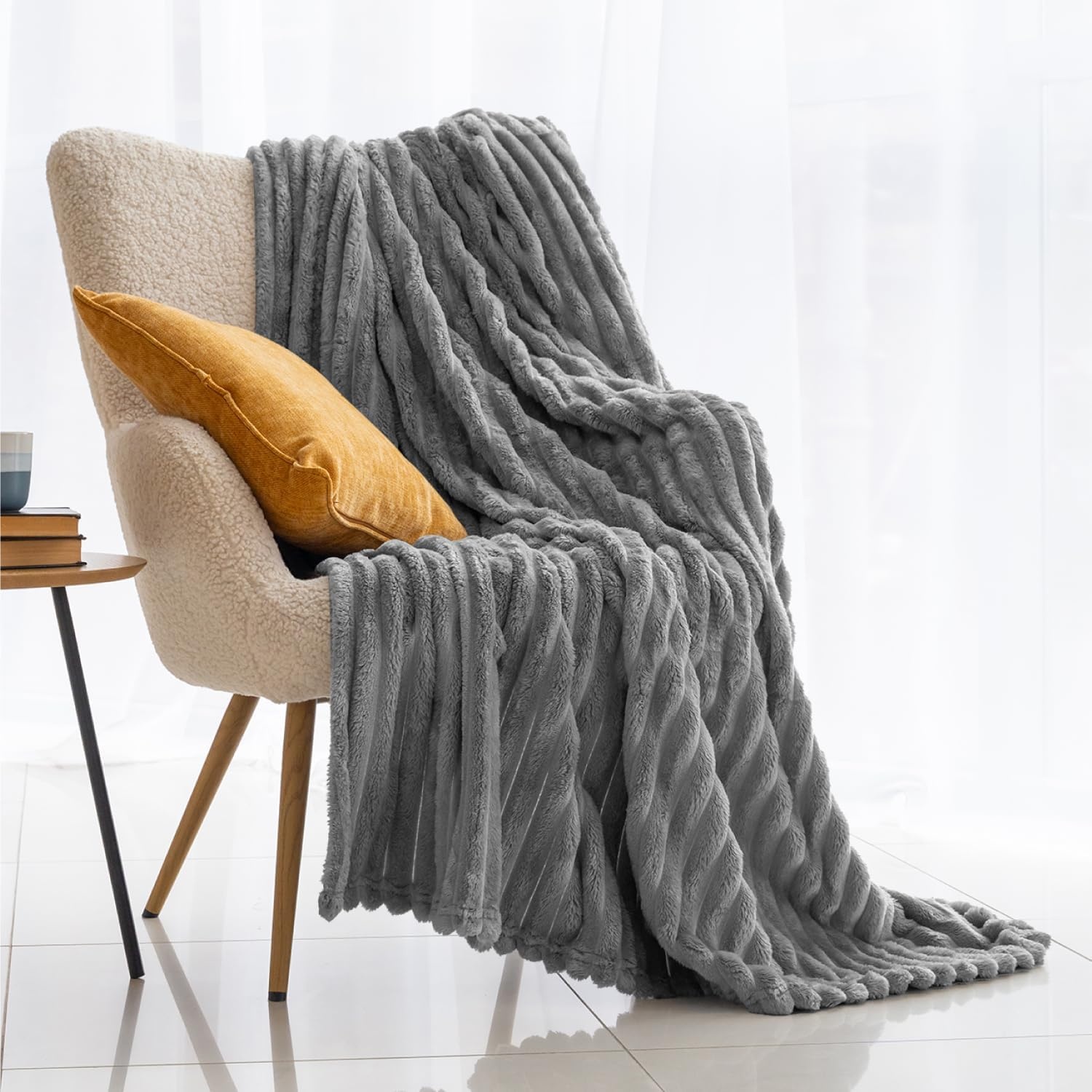 Donkergrijs Plaid 220x240 cm | Warm & Zacht Fleece