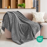 Donkergrijs Plaid 220x240 cm | Warm & Zacht Fleece