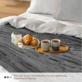 Donkergrijs Plaid 220x240 cm | Warm & Zacht Fleece