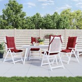 vidaXL Stoelkussens Hoge Rug Oxford Stof Wijnrood - 4 stuks (34% korting)