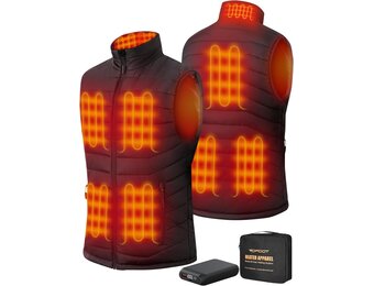 Elektrisch Verwarmd Vest Heren met 7.4V Powerbank - 29% Korting