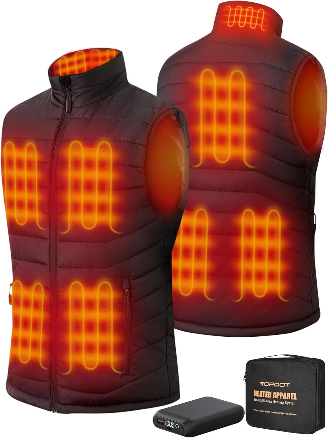 Elektrisch Verwarmd Vest Heren met 7.4V Powerbank - 29% Korting