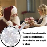 Kerstboomdecoratie Kunstbloemen Wit Glitter (15 Stuks) - 29% Korting