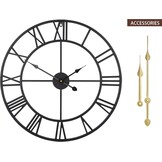 Vintage Wandklok Metaal 60cm Stil Romeinse Cijfers - 34% Korting!