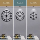 Vintage Wandklok Metaal 60cm Stil Romeinse Cijfers - 34% Korting!