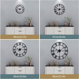 Vintage Wandklok Metaal 60cm Stil Romeinse Cijfers - 34% Korting!