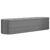Verhoogde Plantenbak Staal Grijs 296x80x68 cm - 34% Korting