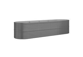 Verhoogde Plantenbak Staal Grijs 296x80x68 cm - 34% Korting