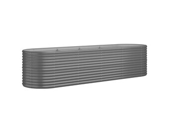 Verhoogde Plantenbak Staal Grijs 296x80x68 cm - 34% Korting