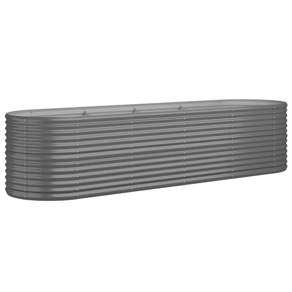 Verhoogde Plantenbak Staal Grijs 296x80x68 cm - 34% Korting
