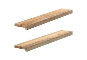 2x VidaXL Massief Eikenhouten Vensterbanken 90x15cm - Onbehandeld met 34% Korting