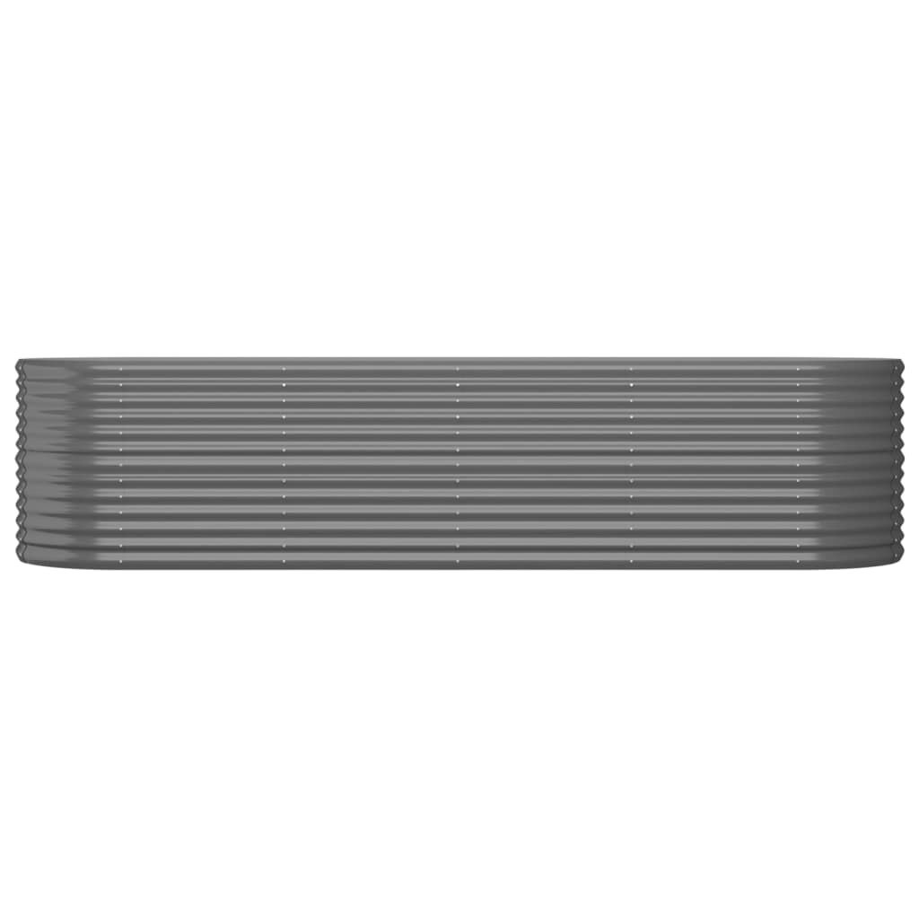 Verhoogde Plantenbak Staal Grijs 296x80x68 cm - 34% Korting